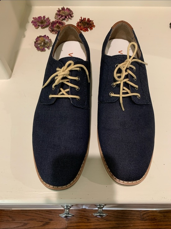 Vilocy Other - Vilocy Men's Navy Denim Canvas Lace-Up Casual Shoes 10W